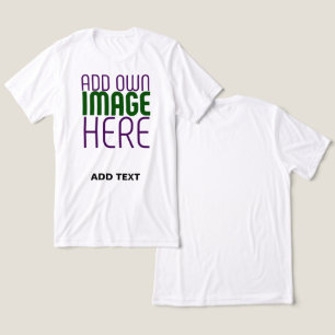 MODERN EDITABLE SIMPLE WHITE IMAGE TEXT TEMPLATE Tri-Blend SHIRT