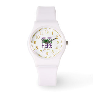 MODERN EDITABLE SIMPLE WHITE IMAGE TEXT TEMPLATE WATCH