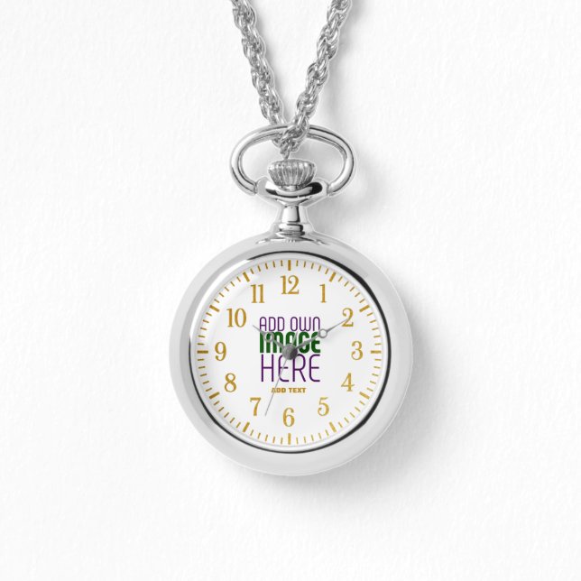 MODERN EDITABLE SIMPLE WHITE IMAGE TEXT TEMPLATE WATCH (Front)