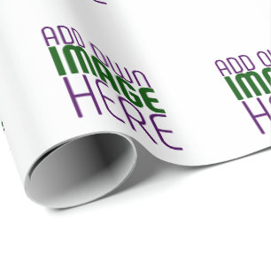 MODERN EDITABLE SIMPLE WHITE IMAGE TEXT TEMPLATE WRAPPING PAPER