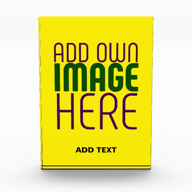 MODERN EDITABLE SIMPLE YELLOW IMAGE TEXT TEMPLATE PHOTO BLOCK (Front)