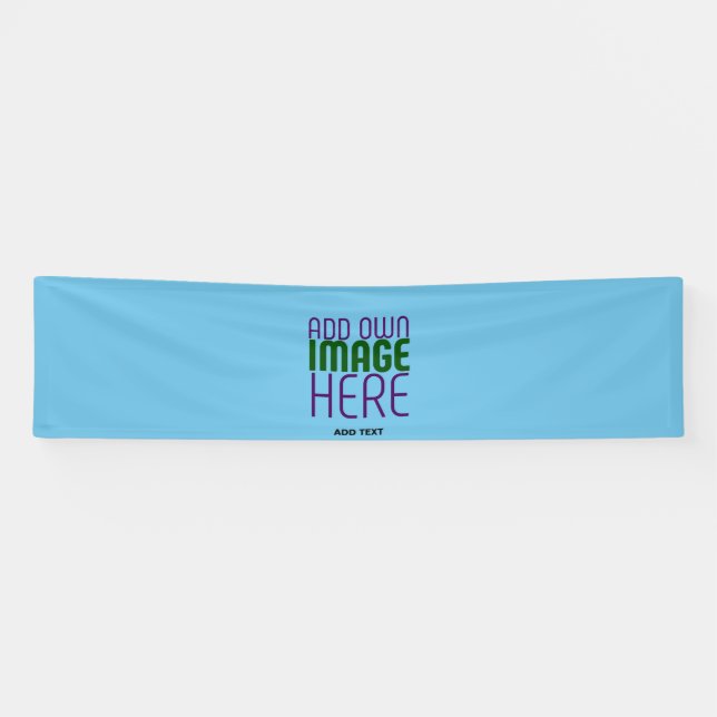 MODERN EDITABLE SWAG SKY BLUE IMAGE TEXT TEMPLATE BANNER (Horizontal)
