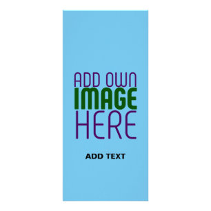 MODERN EDITABLE SWAG SKY BLUE IMAGE TEXT TEMPLATE RACK CARD