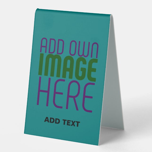 MODERN EDITABLE TEAL GREEN IMAGE TEXT TEMPLATE (Front)