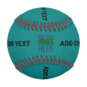 MODERN EDITABLE TEAL GREEN IMAGE TEXT TEMPLATE BASEBALL