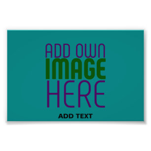 MODERN EDITABLE TEAL GREEN IMAGE TEXT TEMPLATE PHOTO PRINT