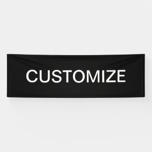 Modern Editable Text Black & White Banner