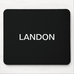 Modern Editable Text   Black & White Mouse Pad