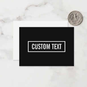 Modern Editable Text in White Logo Style Frame Card