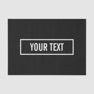 Modern Editable Text in White Logo Style Frame Tissue Paper