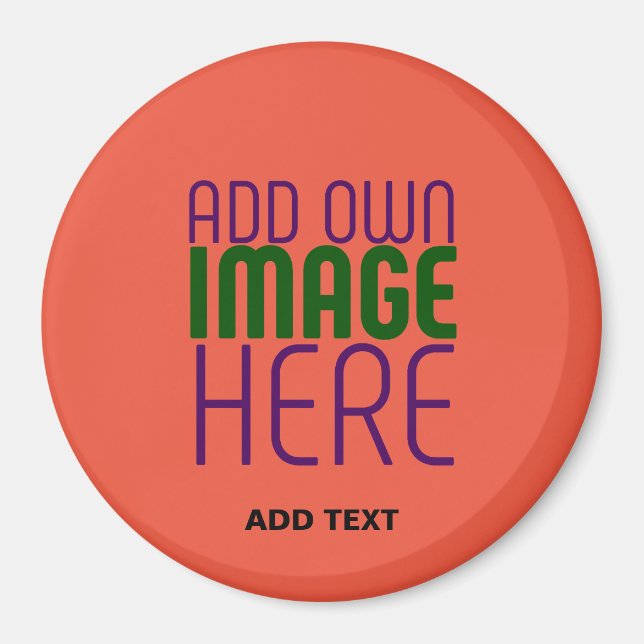 MODERN EDITABLE TOMATO RED IMAGE TEXT TEMPLATE MAGNET (Front)