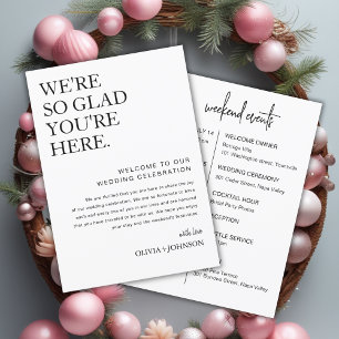 Modern EDITABLE Welcome Letter Timeline Card