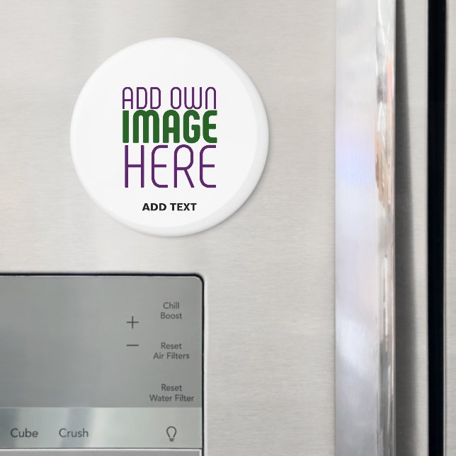 MODERN EDITABLE WHITE IMAGE TEXT TEMPLATE FRIDGE MAGNET (In Situ (Fridge))