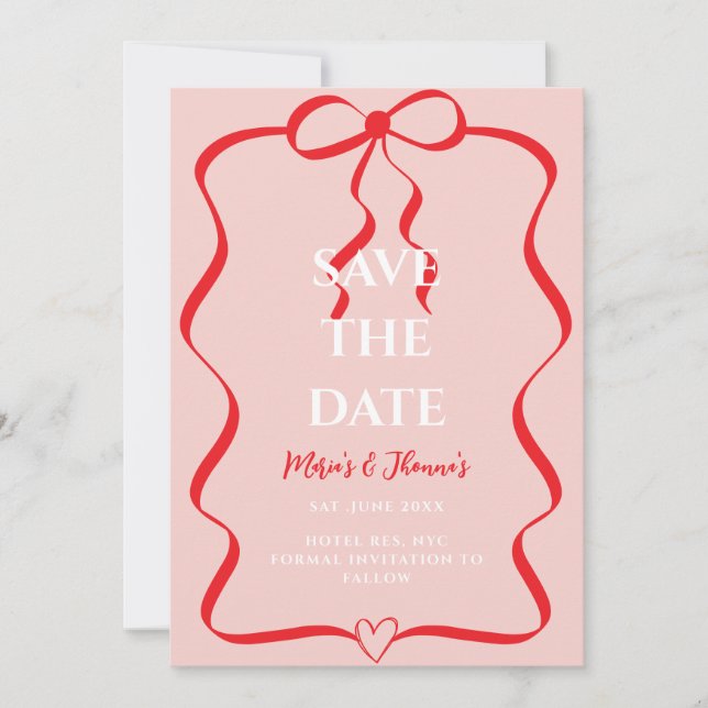 Modern Editorial classy Save the Date Invitation (Front)