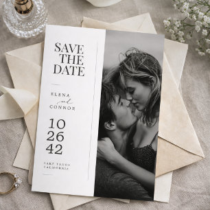 Modern Editorial Photo Wedding Save the Date