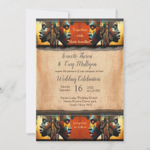 Modern Egyptian, Islamic, Arabic & African design Invitation