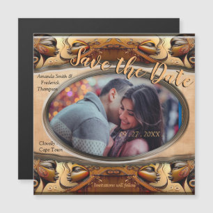 Modern Egyptian, Islamic, Arabic & African design Magnetic Invitation