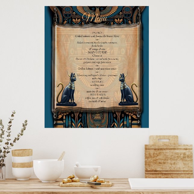 Modern Egyptian, Islamic, Arabic & African design Poster (Kitchen)