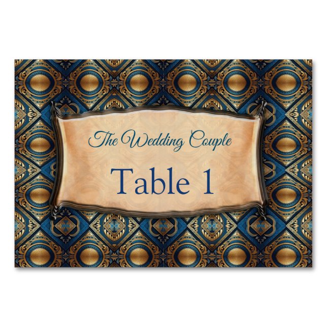 Modern Egyptian, Islamic, Arabic & African design Table Number (Front)