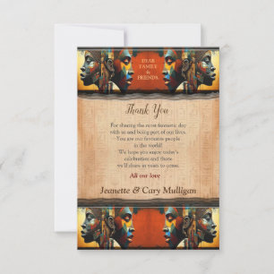 Modern Egyptian, Islamic, Arabic & African design Thank You Card
