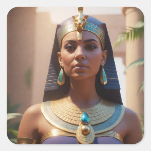 Modern Egyptian Queen Square Sticker