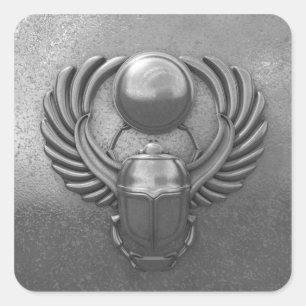 Modern Egyptian Scarab Square Sticker