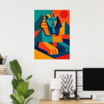 Modern Egyptian Sphinx Pop Art Poster<br><div class="desc">Bring the mystery of the Pharaohs into your home with this vibrant pop-art Sphinx design. Inspired by Ancient Egypt and reimagined in bold geometric colours, this artwork adds a modern twist to a timeless icon. Perfect for art lovers and history enthusiasts alike. Explore more designs in the same unique style...</div>