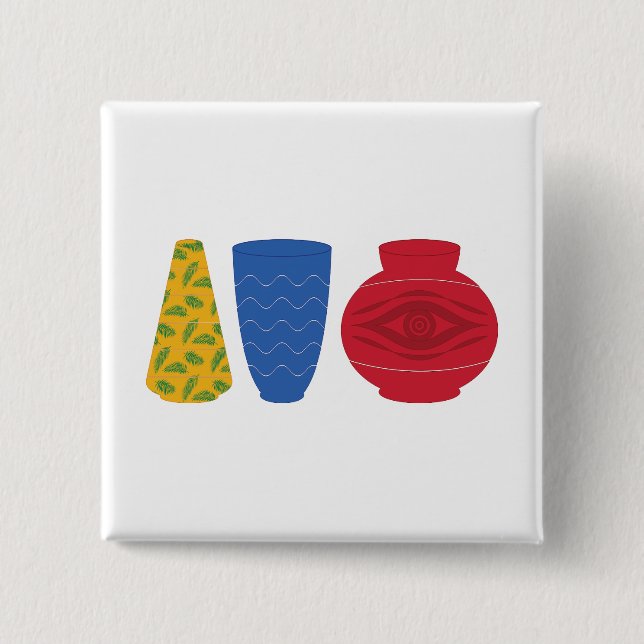Modern Egyptian Vases Button (Front)