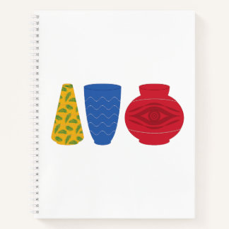 Modern Egyptian Vases Spiral Notebook