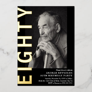 Modern EIGHTY Photo 80th Birthday Party