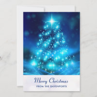 Modern Electric Blue Christmas Tree
