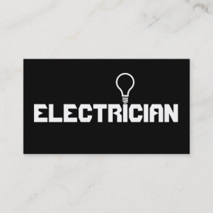 Modern Electrician Electric Electricity Company Business Card