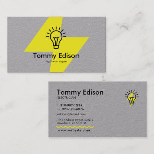Modern Electrician Minimalist Design Business Card