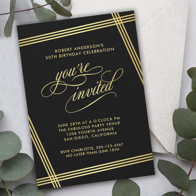 Modern Elegance Birthday Party Invitation (Creator Uploaded)