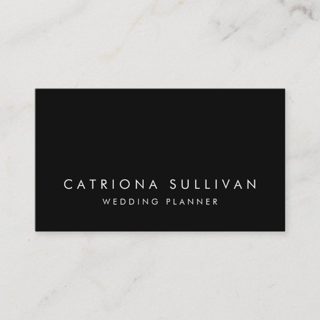 Modern Elegance Black Business Card (Front)