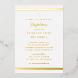 Modern Elegance Boys Baptism Gold