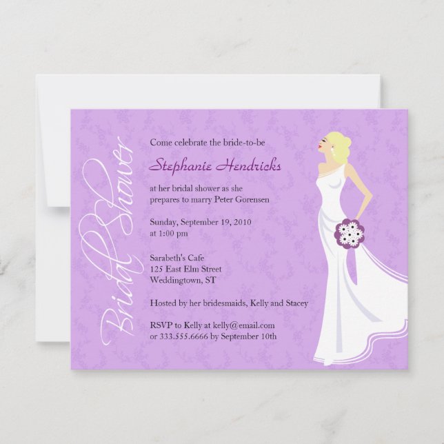 Modern Elegance Bridal Shower Invitation (Front)