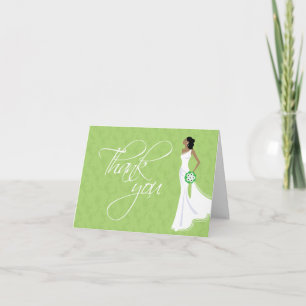 Modern Elegance Bridal Shower Thank You Card