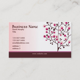 Modern Elegance Business Card -pink and brown
