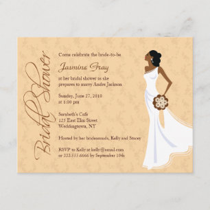 Modern Elegance Champagne 2 Bridal Shower Invitation