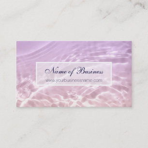 Modern Elegance Chic Pink Water Satin Business Card