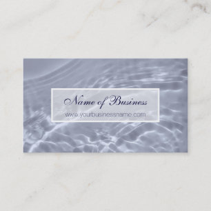 Modern Elegance Chic Silver Water Satin Business Card