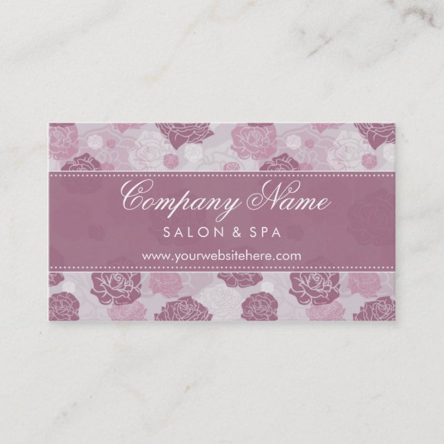 Modern Elegance Floral Roses Business Cards (Front)