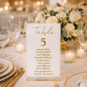 Modern Elegance Gold Table 2026 Number Seating