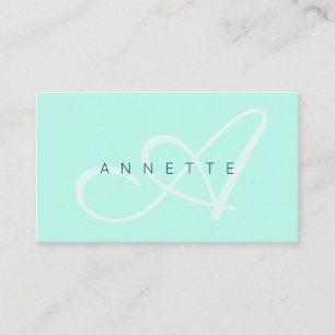 Modern elegance in green turquoise business card