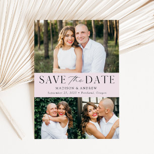 Modern Elegance Lavender 3 Photo Save The Date