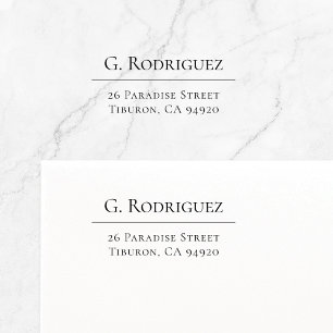 Modern Elegance Line. Minimal Typo. Address 05b. Self-inking Stamp