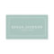 Modern Elegance Mint Green Business Card