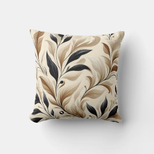 Modern Elegance Natural Leaf Pattern Home Accent   Cushion