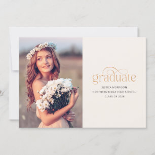 Modern Elegance One Photo 2025 Graduation Party Invitation